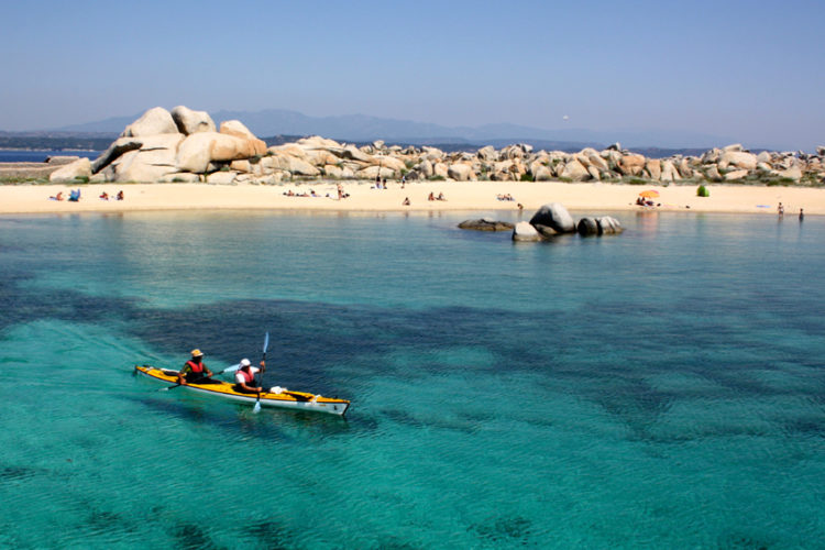 Plage, Piantarella, kayak, Bonifacio, Corse